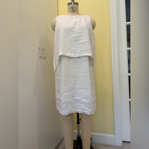 J. Jill Dresses & Skirts - JJill White Linen Petite Sleeveless Dress